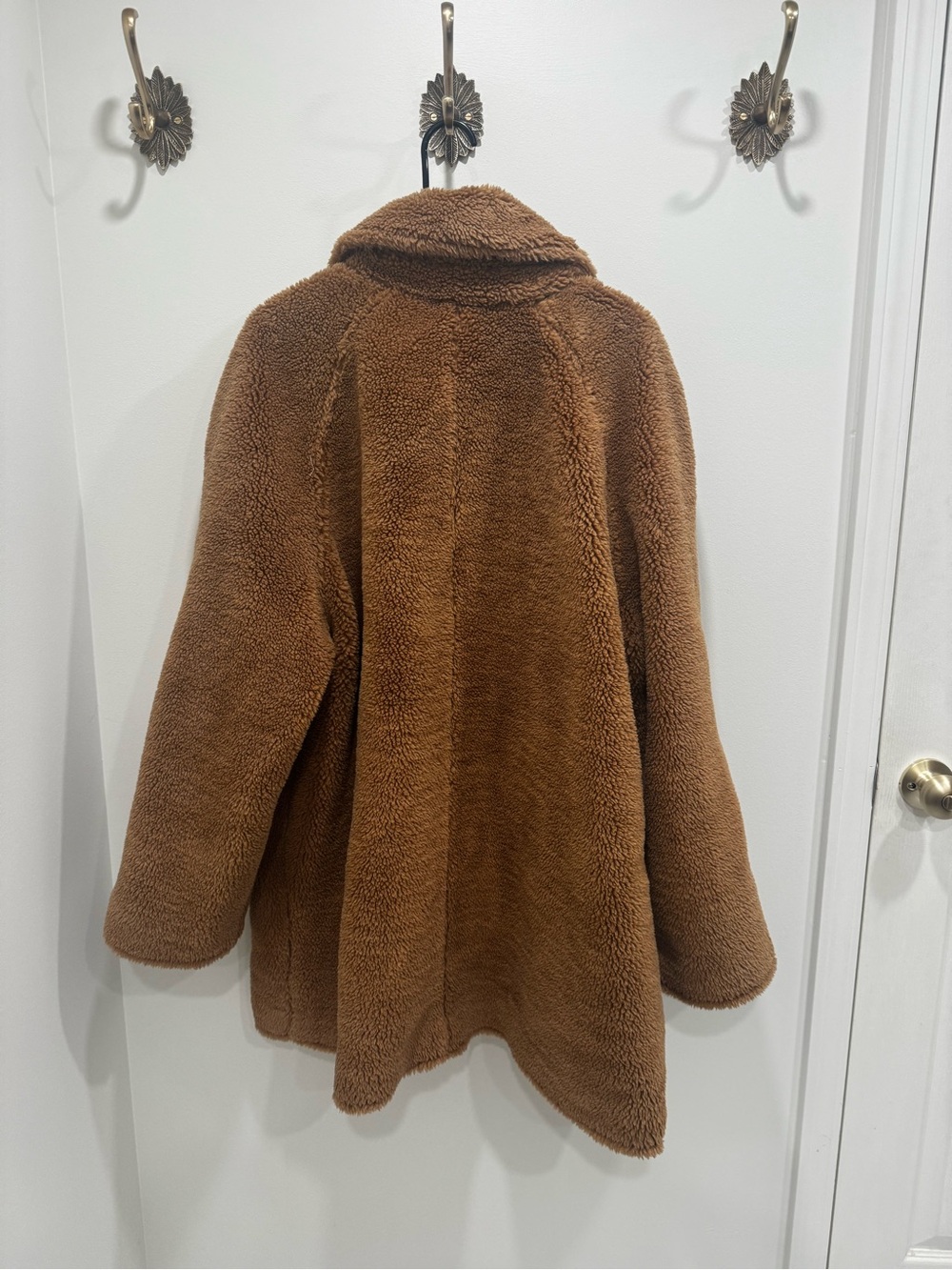 GAP Womens Brown Teddy Puffer Coat - Picture 6 of 6